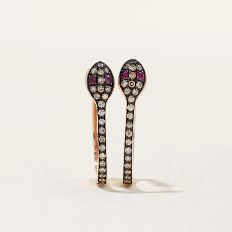 Luxury Meets Affordability – Jewelry Sale Live Now 'Effy' Diamond & Ruby Snake Hoop Earrings | 0.31ctw, 0.06ctw | Luxury Meets Affordability – Jewelry Sale Live Now 'Effy' Diamond & Ruby Snake Hoop Earrings | 0.31ctw, 0.06ctw |