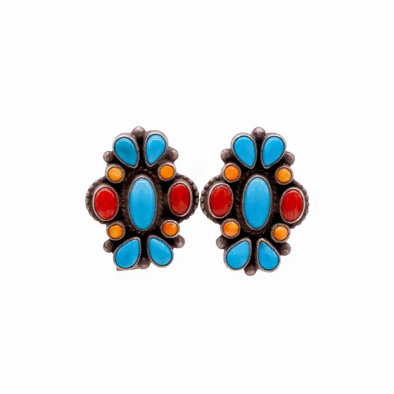Limited Stock On Premium Jewelry At Low Prices Turquoise, Coral & Spiny Oyster Shell Earrings | Artisan Handmade Limited Stock On Premium Jewelry At Low Prices Turquoise, Coral & Spiny Oyster Shell Earrings | Artisan Handmade