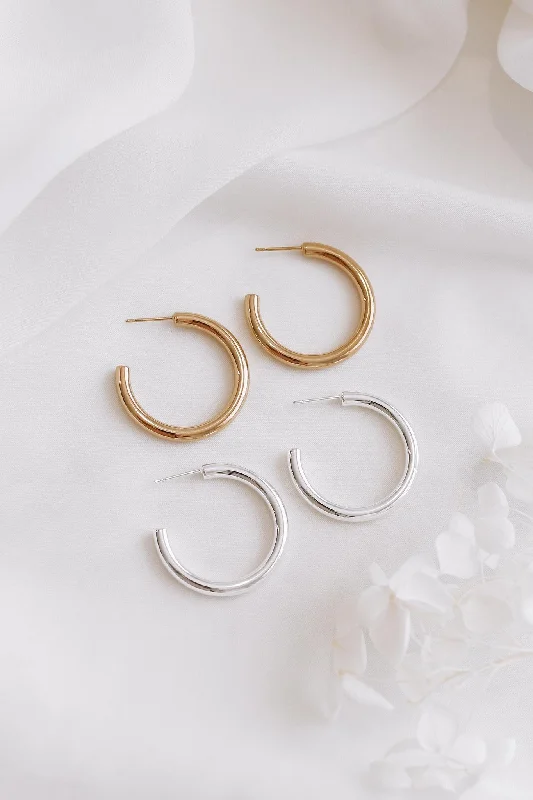 Once-A-Year Jewelry Sale – Grab Your Favorites Now Effie - Stainless Steel Hoop Earrings