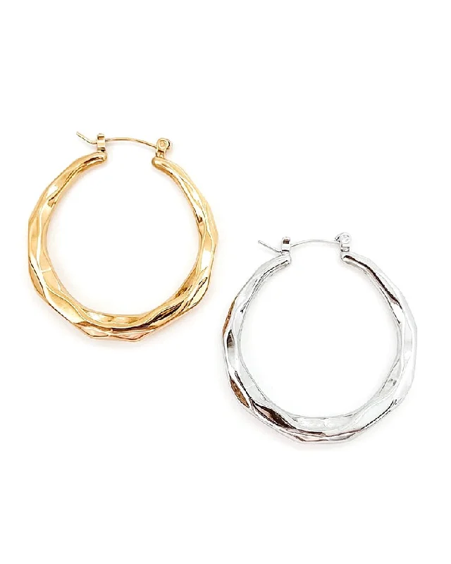 Customized Silver Jewelry For Unique Style Elvie Hoop Earrings || Choose Color