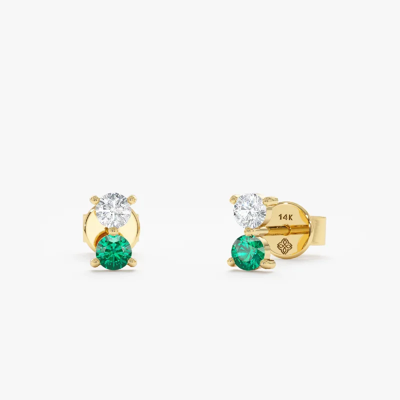 High-End Jewelry, Now More Affordable Than Ever Emerald & Diamond Stud Earrings, Trisha High-End Jewelry, Now More Affordable Than Ever Emerald & Diamond Stud Earrings, Trisha