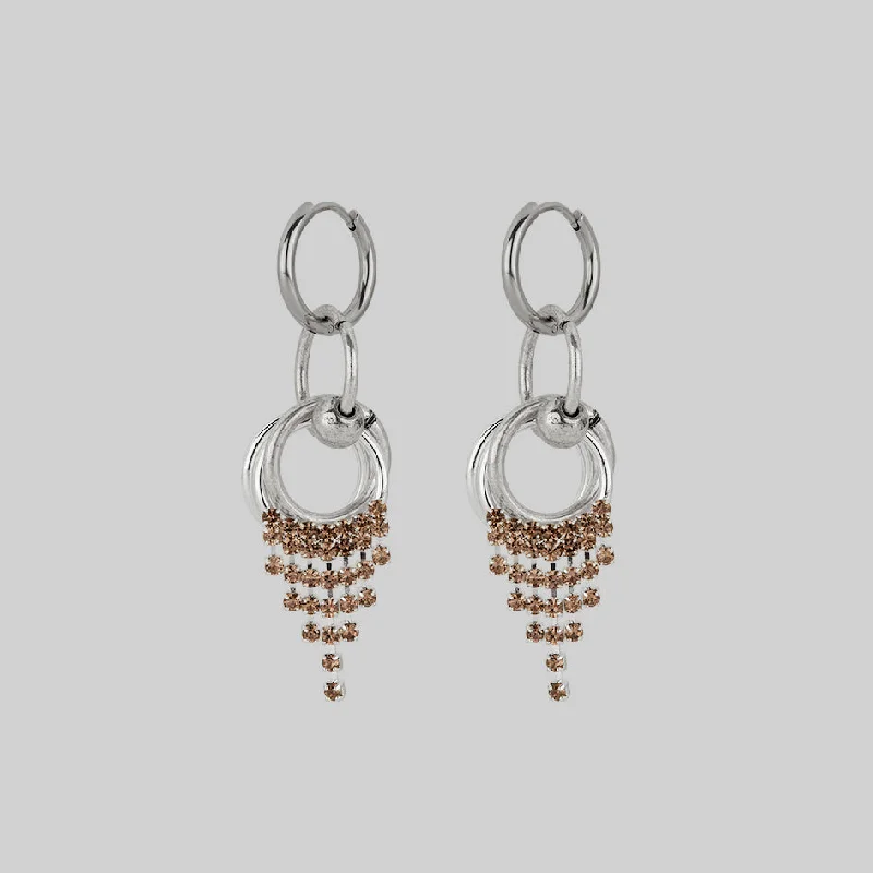 Luxury Jewelry At Budget-Friendly Prices – Grab Yours Now EXILE. Dazzle Chain Hoop Drop Earrings - Silver Luxury Jewelry At Budget-Friendly Prices – Grab Yours Now EXILE. Dazzle Chain Hoop Drop Earrings - Silver