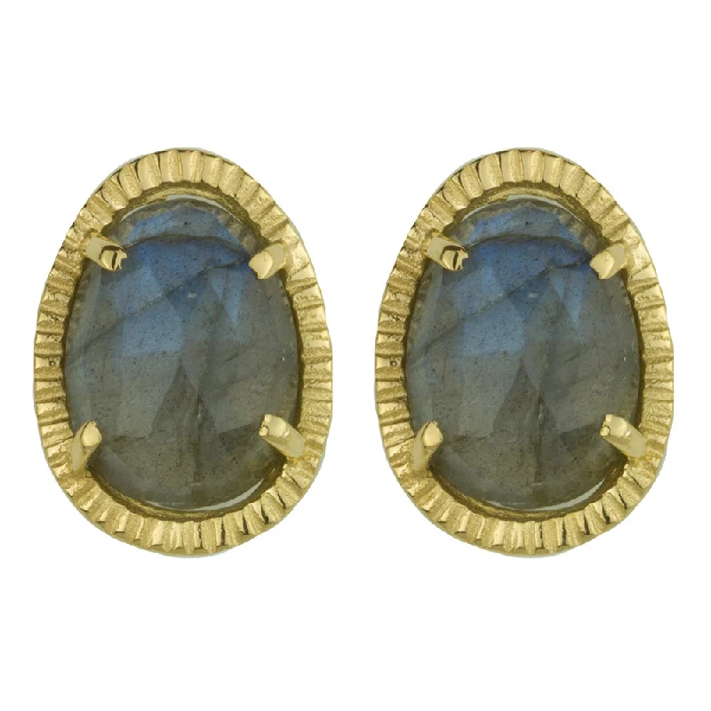 Discounted Jewelry For A Glamorous Look Organic Orb Earrings in Labradorite