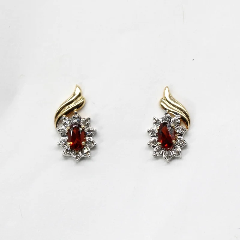 Timeless Elegance Now At Special Discounts Garnet & Diamond Earrings | 0.50ctw | 0.07ctw | Timeless Elegance Now At Special Discounts Garnet & Diamond Earrings | 0.50ctw | 0.07ctw |