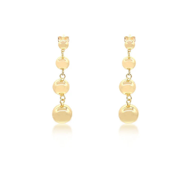 Get Ready To Sparkle – Special Jewelry Discounts Gold Beaded Dangle Earrings