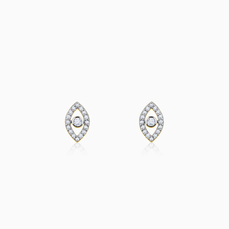 Flash Sale On Stunning Jewelry – Don't Miss Out Gold Mystic Eyes Diamond Stud Earrings Flash Sale On Stunning Jewelry – Don't Miss Out Gold Mystic Eyes Diamond Stud Earrings
