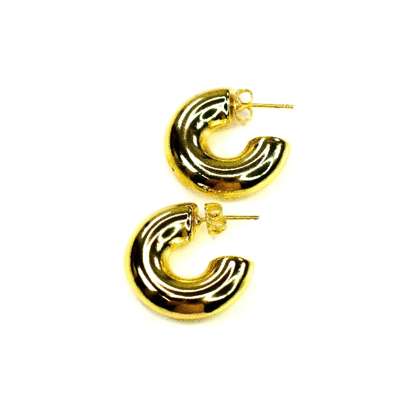 Everyday Jewelry Essentials Now On Sale Gold smooth Hoop Stud Earring