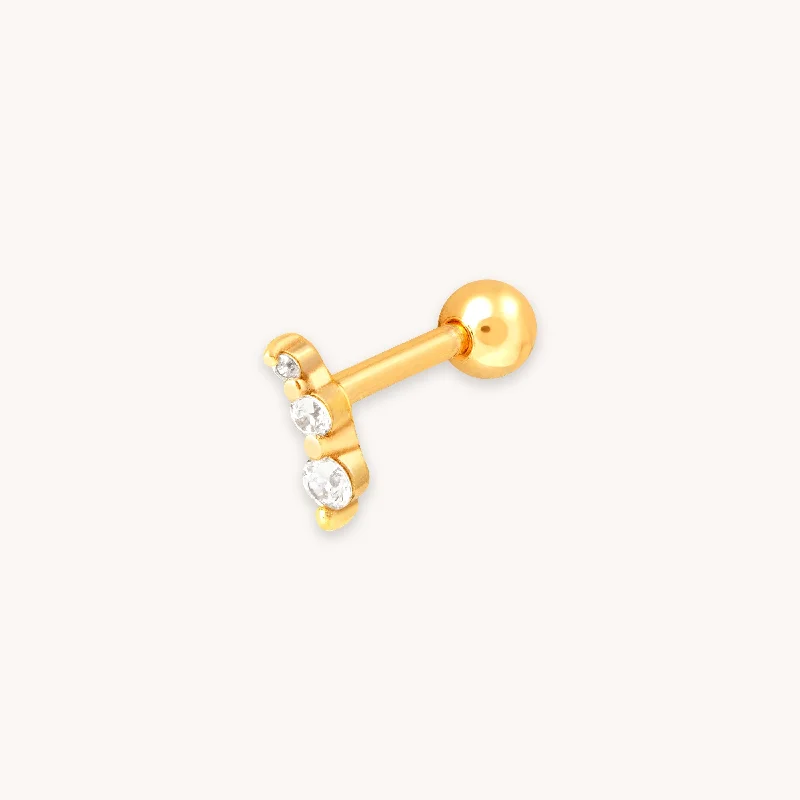 Limited-Time Jewelry Sale – Elegant Styles At Less Glimmer Crystal Barbell in Gold