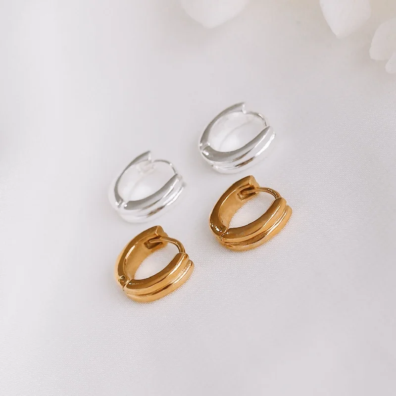 Fashion-Forward Jewelry At Incredible Prices Gretta - Stainless Steel Hoop Earrings