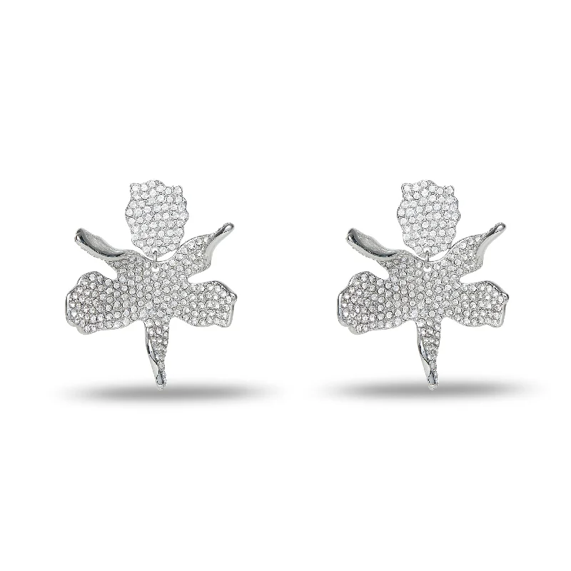 Shop Signature Jewelry Styles At Exclusive Prices CRYSTAL SMALL PAPER LILY EARRINGS