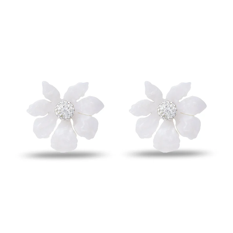 Best Jewelry Deals – Premium Quality At Exclusive Discounts MOTHER OF PEARL WALLFLOWER BUTTON EARRINGS