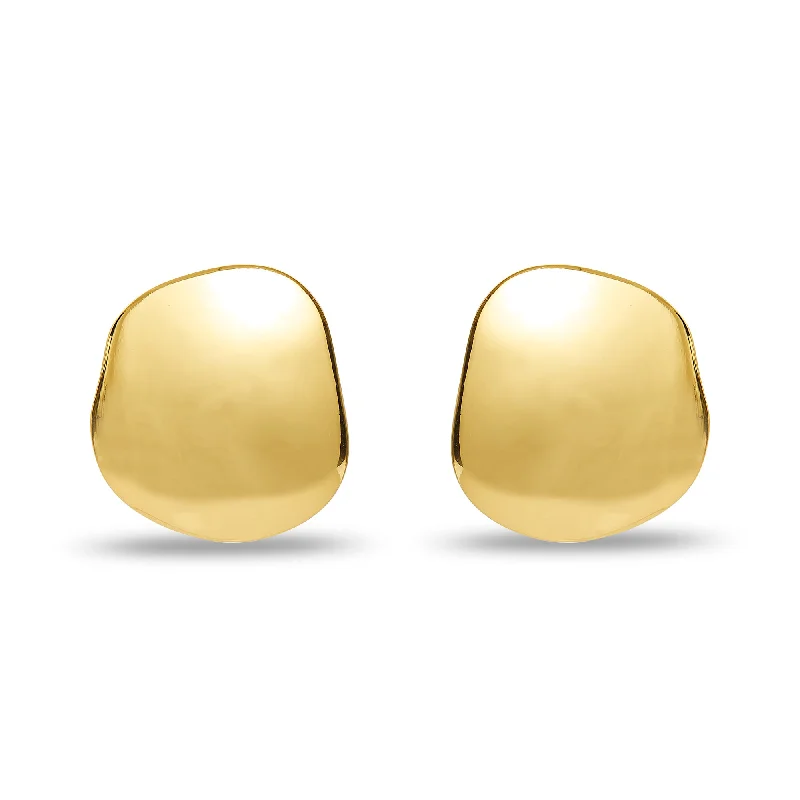 Must-Have Jewelry At Irresistible Discounts GOLD DISCUS BUTTON EARRINGS