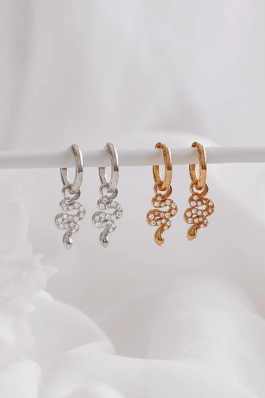 Upgrade Your Jewelry Collection For Less Kai - Sterling Silver Snake Hoop Earrings