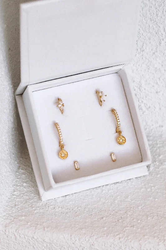 Luxury Jewelry Sale – Elegant Styles At Unbeatable Prices Kyla Earring Stack - Gold or Silver Sterling Silver Hoops & Stud