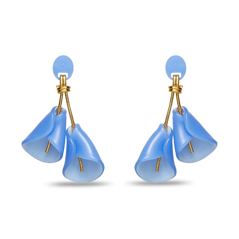 Buy More, Save More – Special Jewelry Discounts LAKE BLUE CALLA LILY EARRINGS