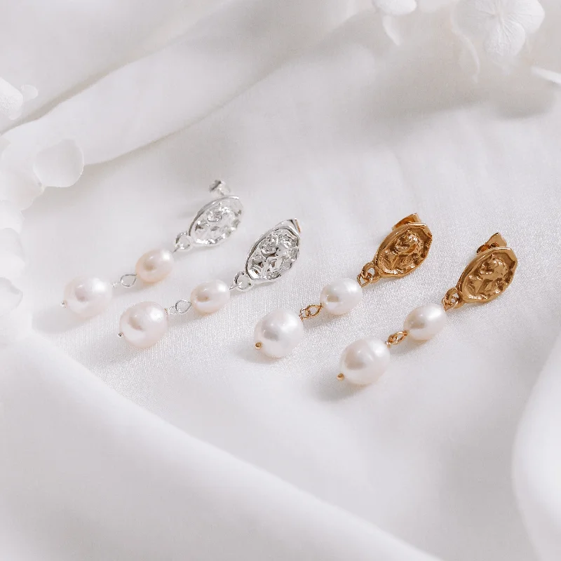 Celebrate With Sparkle – Jewelry Sale Now Live Lira - Gold or Silver Plated Stainless Pearl Earrings