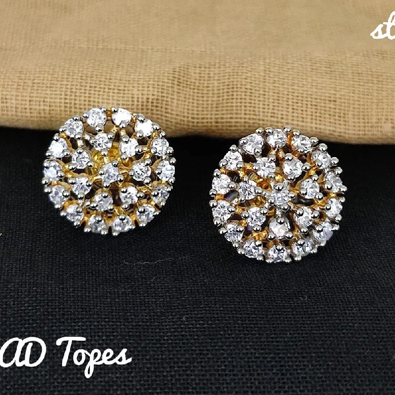 Premium Jewelry Now Available At Special Discounts Lucentarts Jewellery Gold Plated AD Stone Stud Earrings Premium Jewelry Now Available At Special Discounts Lucentarts Jewellery Gold Plated AD Stone Stud Earrings