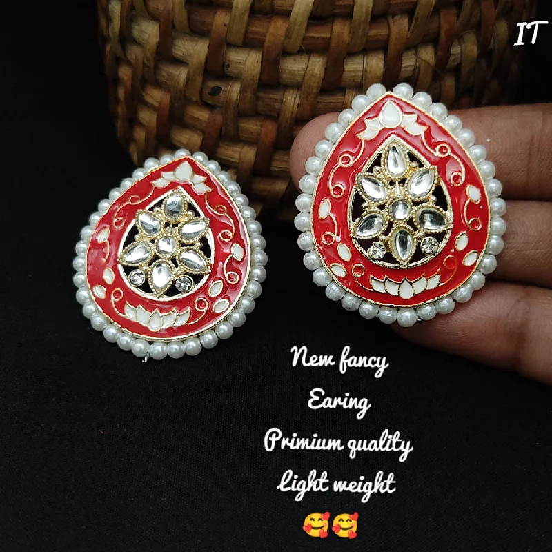 Exclusive Jewelry Offers – Sparkle For Less Lucentarts Jewellery Gold Plated Meenakari Stud Earrings Exclusive Jewelry Offers – Sparkle For Less Lucentarts Jewellery Gold Plated Meenakari Stud Earrings