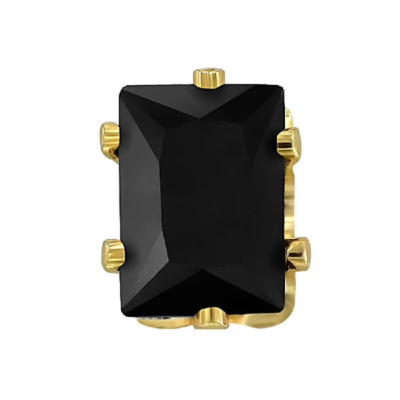 Huge Markdowns On Premium Jewelry Styles Mahi Gold Plated Rectangle Stud Earrings Black Crystal Piercing Mens Earrings (BB1101007GBla) Huge Markdowns On Premium Jewelry Styles Mahi Gold Plated Rectangle Stud Earrings Black Crystal Piercing Mens Earrings (BB1101007GBla)