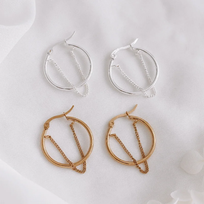 Gorgeous Jewelry, Limited-Time Savings Mercedes - Gold Infused or Silver Stainless Steel Hoops