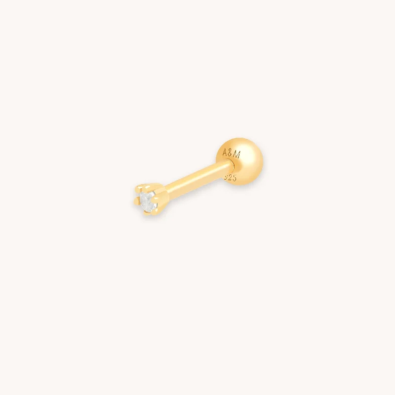 Huge Savings On Timeless Jewelry Collections Flora Tiny Barbell in Gold