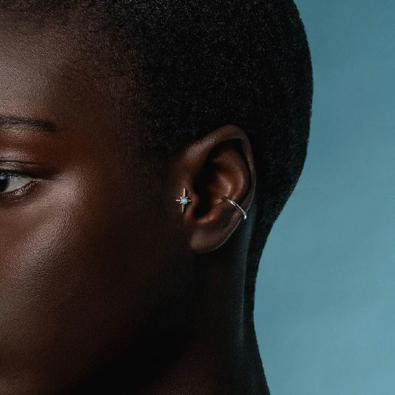 Luxury Jewelry Now At Special Promotional Rates NOVA. Star Flare Opalite Stud Earring - Silver Luxury Jewelry Now At Special Promotional Rates NOVA. Star Flare Opalite Stud Earring - Silver