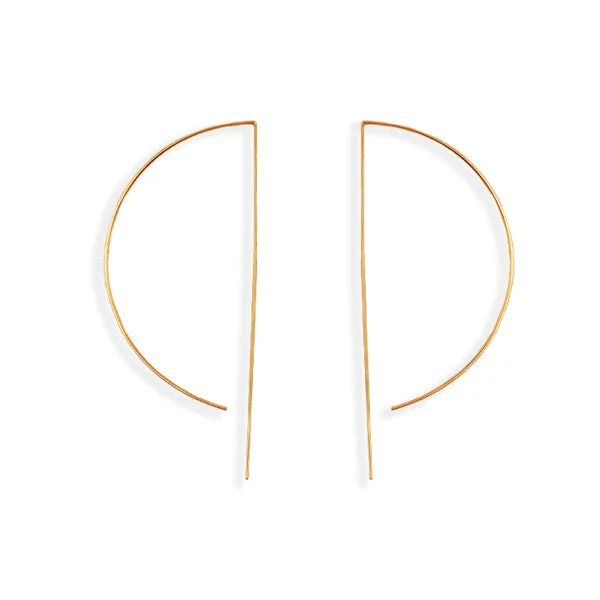 Limited-Stock Jewelry Clearance – Grab Your Favorites Now D Wire Hoop Earrings in Gold - 3 ½"