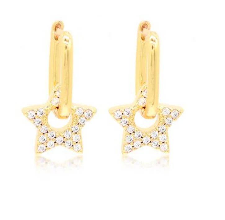 The Perfect Jewelry Piece At The Perfect Discount Pavé Star Rectangle Huggies