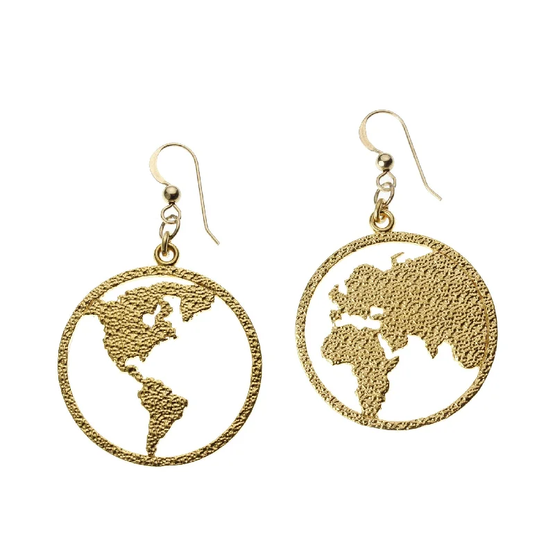 Seasonal Jewelry Sale – Upgrade Your Collection Peace on Earth Gold-dipped Earrings on French Hooks