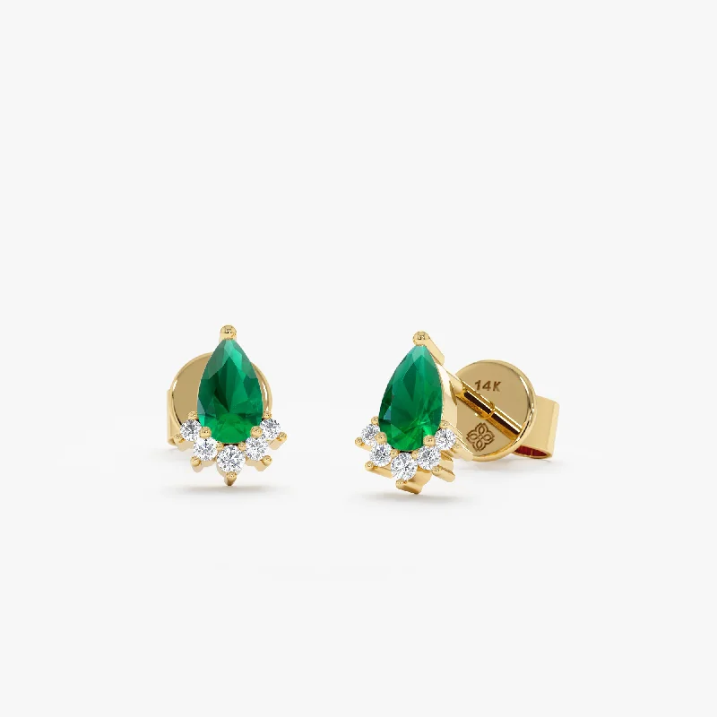 Special Sale On Handcrafted Jewelry – Shop Today Pear Cut Emerald Diamond Stud Earrings, Asel Special Sale On Handcrafted Jewelry – Shop Today Pear Cut Emerald Diamond Stud Earrings, Asel