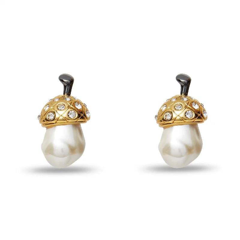 Exclusive Jewelry Sale – Limited-Time Discounts PEARL ACORN BUTTON EARRINGS