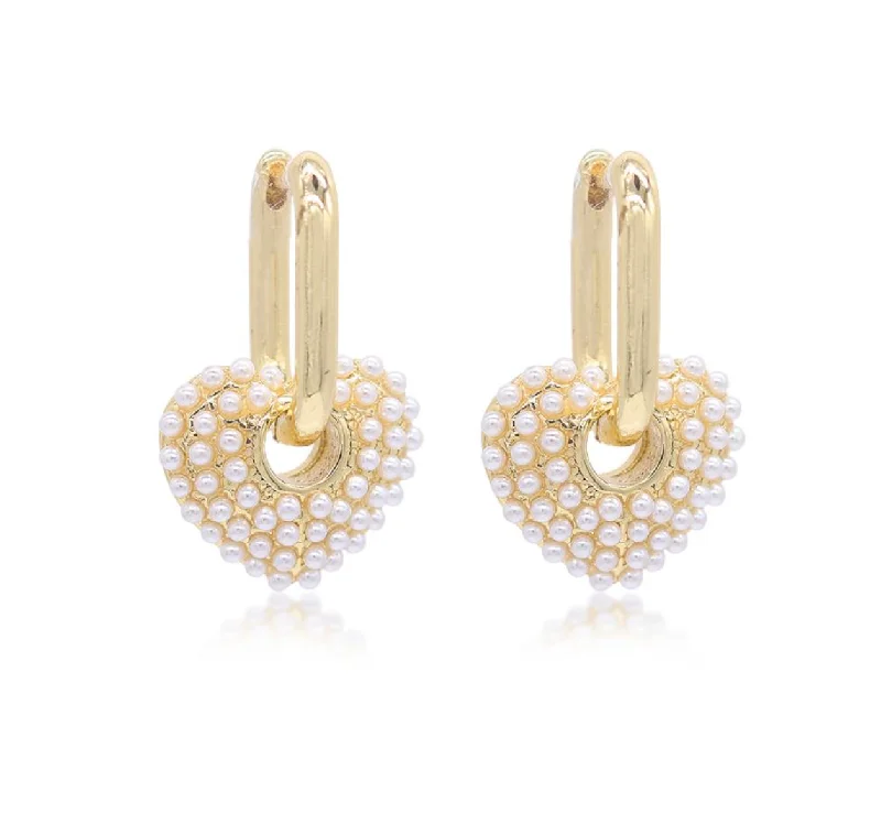 Once-A-Year Jewelry Deals – Shop Before They’Re Gone Pearl Heart Huggie Hoop earrings