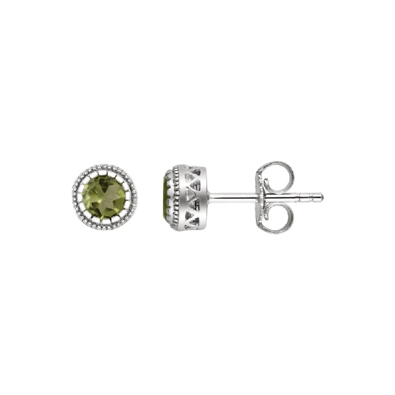 Limited-Time Jewelry Discounts – Shine Without The Splurge Peridot August Birthstone 8mm Stud Earrings in 14k White Gold Limited-Time Jewelry Discounts – Shine Without The Splurge Peridot August Birthstone 8mm Stud Earrings in 14k White Gold
