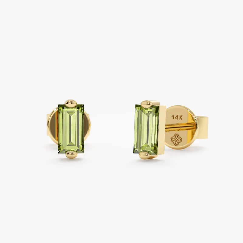 Flash Sale On Exquisite Jewelry – Don't Miss Out Peridot Baguette Stud Earrings, Lupita Flash Sale On Exquisite Jewelry – Don't Miss Out Peridot Baguette Stud Earrings, Lupita