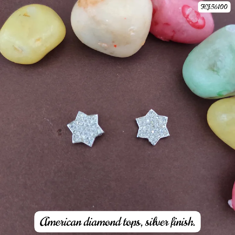 Elegant Jewelry, Affordable Luxury – Shop Now Raj Creations Silver Plated AD Stone Stud Earrings Elegant Jewelry, Affordable Luxury – Shop Now Raj Creations Silver Plated AD Stone Stud Earrings
