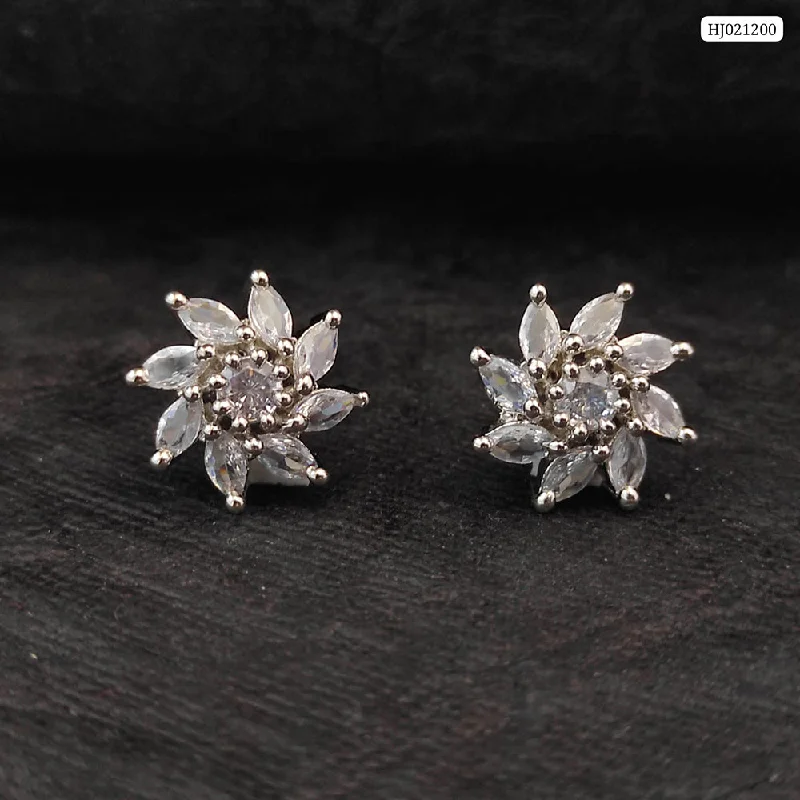 Unmissable Deals On Handmade Jewelry Collections Raj Creations Silver Plated AD Stone Stud Earrings Unmissable Deals On Handmade Jewelry Collections Raj Creations Silver Plated AD Stone Stud Earrings