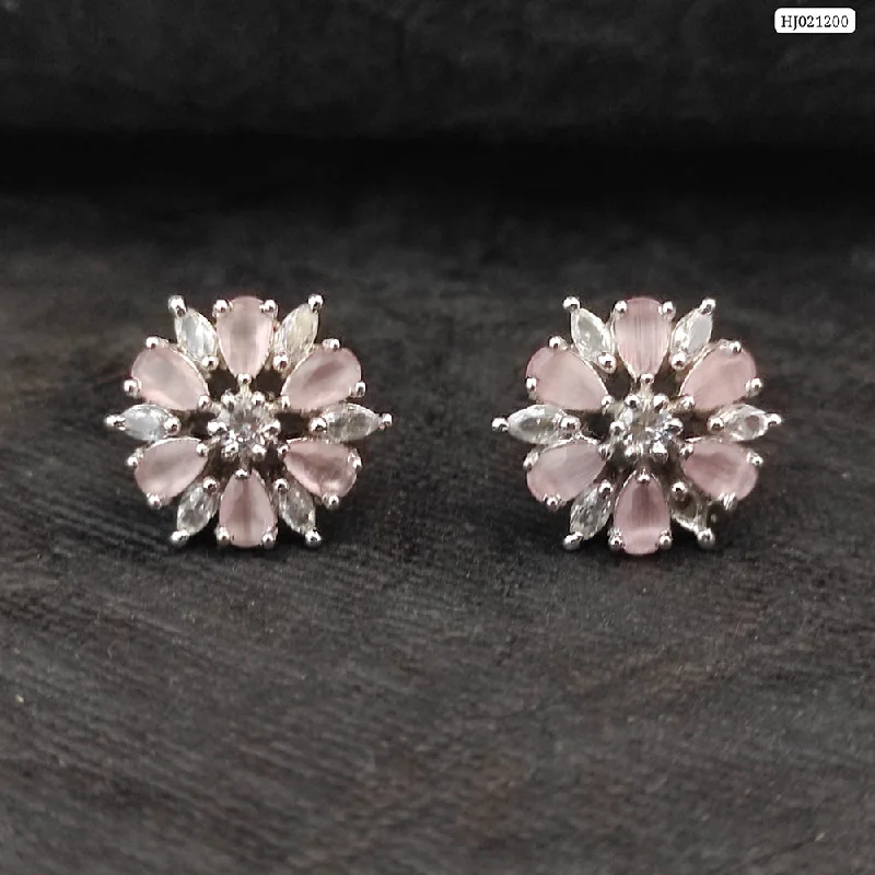 Stunning Jewelry Pieces At The Lowest Prices Ever Raj Creations Silver Plated AD Stone Stud Earrings Stunning Jewelry Pieces At The Lowest Prices Ever Raj Creations Silver Plated AD Stone Stud Earrings