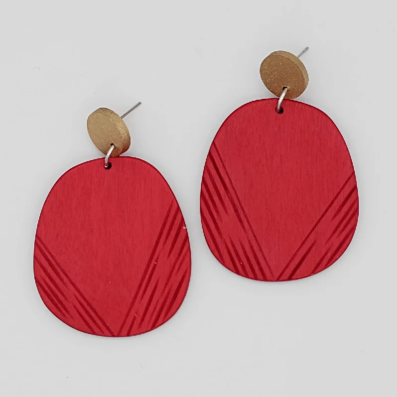 Affordable Glamour – Premium Jewelry For Less Red Channing Earrings