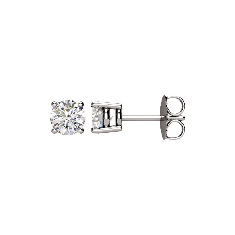 Bold And Beautiful Jewelry Now At Irresistible Prices Round 1.0 Cttw Basket Style Diamond Stud Earrings in 14k White Gold Bold And Beautiful Jewelry Now At Irresistible Prices Round 1.0 Cttw Basket Style Diamond Stud Earrings in 14k White Gold