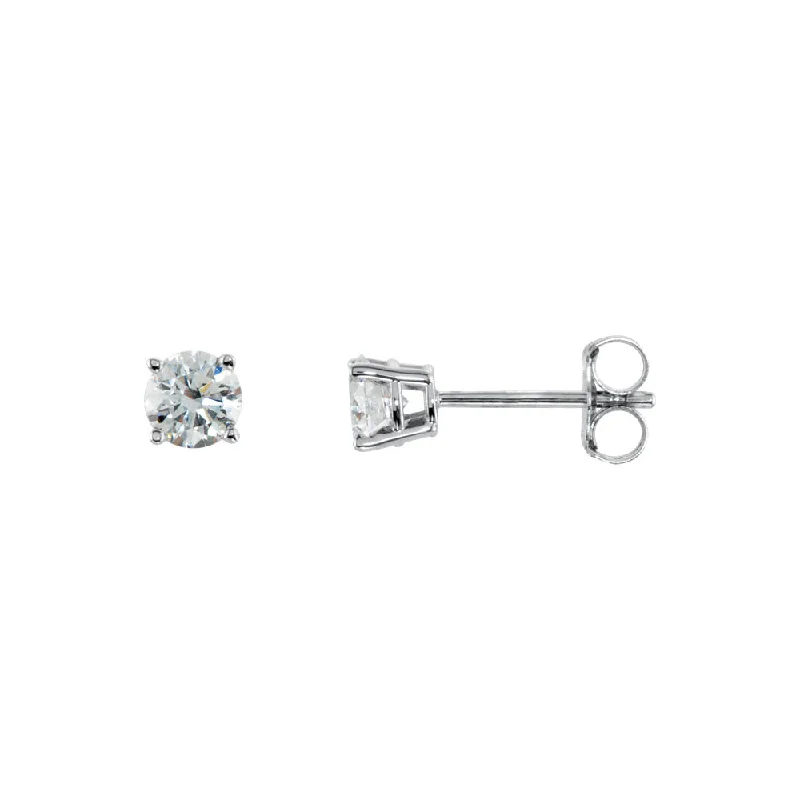 Seasonal Jewelry Sale – Upgrade Your Collection Round 1/2 Cttw Basket Style Diamond Stud Earrings in 14k White Gold Seasonal Jewelry Sale – Upgrade Your Collection Round 1/2 Cttw Basket Style Diamond Stud Earrings in 14k White Gold