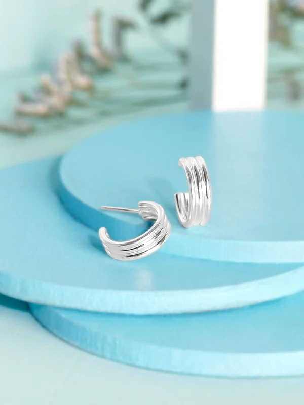 Shop Elegant Jewelry At Unbeatable Prices Rubans 925 Silver The Offset Classic Siler Hoop Earrings. Shop Elegant Jewelry At Unbeatable Prices Rubans 925 Silver The Offset Classic Siler Hoop Earrings.