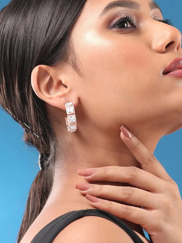 Fine Jewelry, Limited-Time Offers Available Rubans Rose Gold-Plated Circular Hoop Earrings Fine Jewelry, Limited-Time Offers Available Rubans Rose Gold-Plated Circular Hoop Earrings