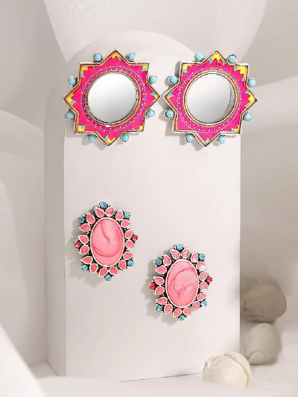 Unmissable Jewelry Clearance – Final Reductions Rubans Set Of 2, Oxidized Finish With Multicolor Stone Studded Earrings Unmissable Jewelry Clearance – Final Reductions Rubans Set Of 2, Oxidized Finish With Multicolor Stone Studded Earrings