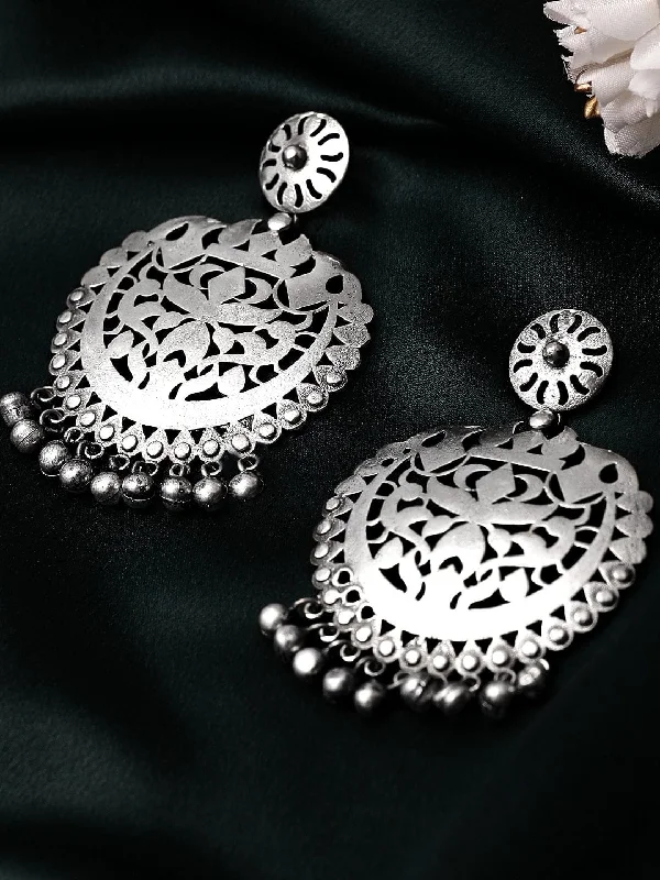 Best Jewelry Sale – Shop Exclusive Designs Now Rubans Silver Oxidised Drop Earrings With Elegantly Carved Design Best Jewelry Sale – Shop Exclusive Designs Now Rubans Silver Oxidised Drop Earrings With Elegantly Carved Design