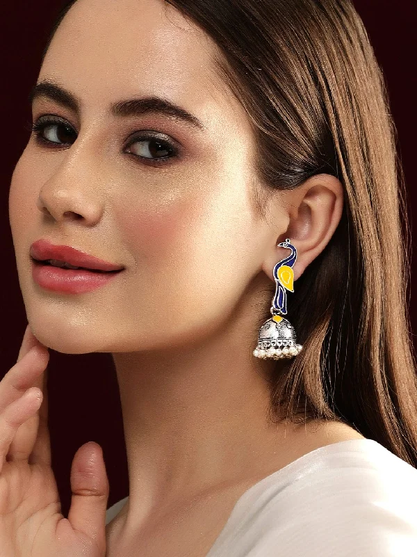 Shop Jewelry That Shines Without The High Price Rubans Silver Oxidized Plated Jhumki Earring Shop Jewelry That Shines Without The High Price Rubans Silver Oxidized Plated Jhumki Earring
