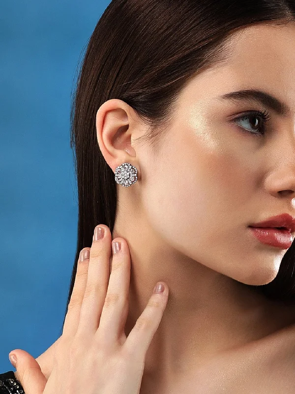 Jewelry Flash Sale – Stylish Designs At Unbeatable Rates Rubans Silver-Toned Circular Studs Earrings Jewelry Flash Sale – Stylish Designs At Unbeatable Rates Rubans Silver-Toned Circular Studs Earrings
