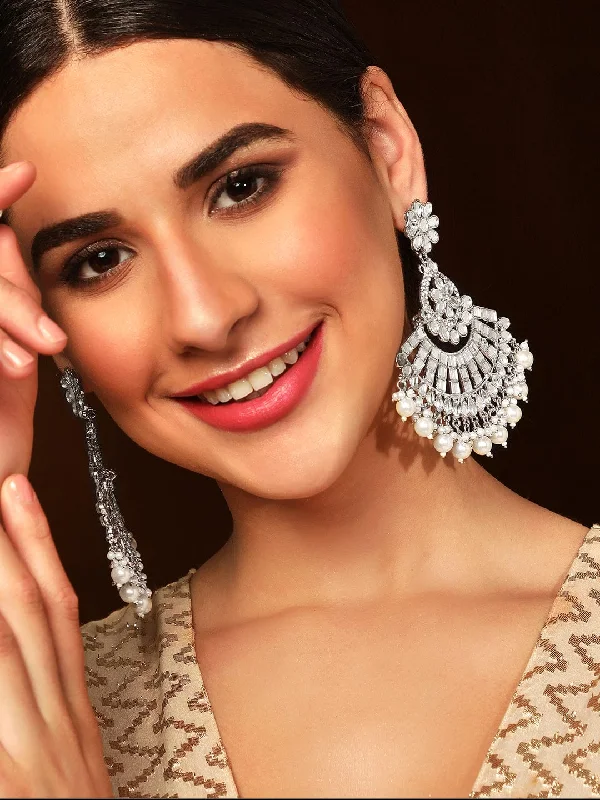 Flash Sale On Exquisite Jewelry – Don't Miss Out Rubans Silver Toned Mirror Studded Chandbali Earrings. Flash Sale On Exquisite Jewelry – Don't Miss Out Rubans Silver Toned Mirror Studded Chandbali Earrings.