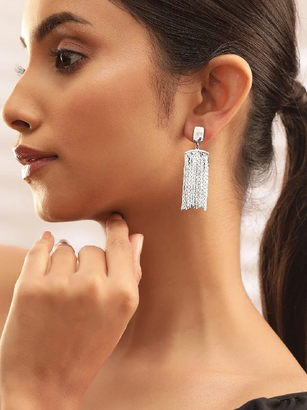 Shop Dazzling Jewelry At The Best Prices Rubans Voguish Chic Cascade Silver Plated Multiple Chain Earrings Shop Dazzling Jewelry At The Best Prices Rubans Voguish Chic Cascade Silver Plated Multiple Chain Earrings