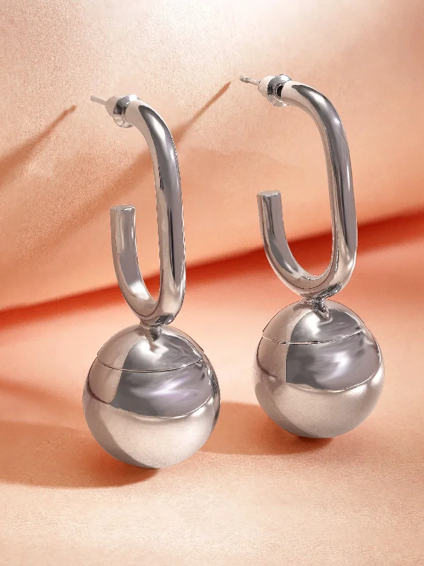Personalized Jewelry Sale – Unique Gifts At Low Prices Rubans Voguish Chic Silver Plated Drop Earrings