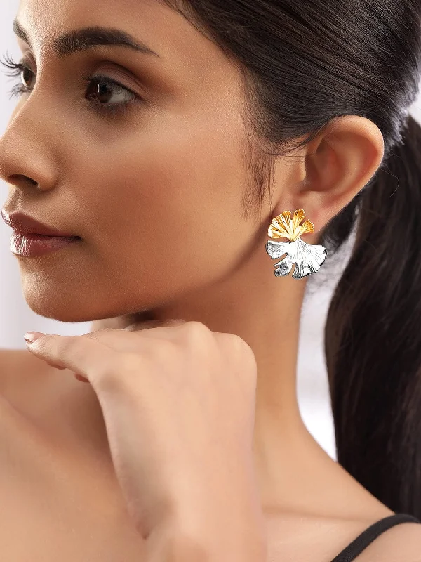 Make Every Moment Shine – Jewelry Discounts Available Rubans Voguish Dual toned Leaf textured Dangle Statement Earrings Make Every Moment Shine – Jewelry Discounts Available Rubans Voguish Dual toned Leaf textured Dangle Statement Earrings